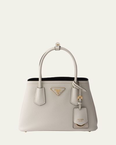 Prada Double Saffiano Leather Top-Handle Bag