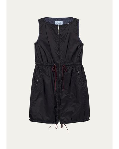 Prada Drawstring Sleeveless Mini Dress