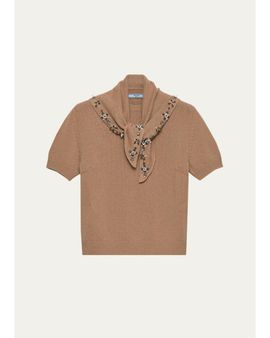 Prada Embellished Cashmere Sweater