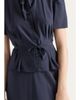 Prada Embellished Scarf-Neck Short-Sleeve Peplum Midi Dress - 4