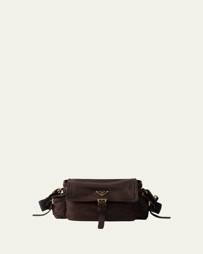 Prada Explore Medium Nappa Leather Shoulder Bag