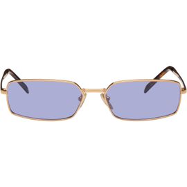 Prada Eyewear Prada Eyewear Gold Rectangular Sunglasses