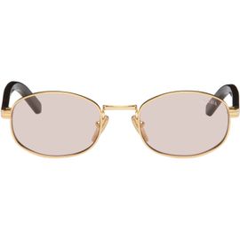 Prada Eyewear Prada Eyewear Gold Round Sunglasses