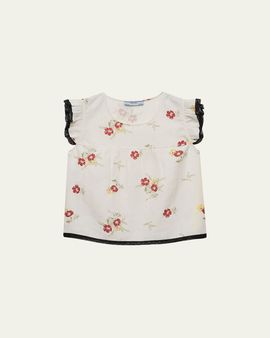 Prada Floral Linen Top