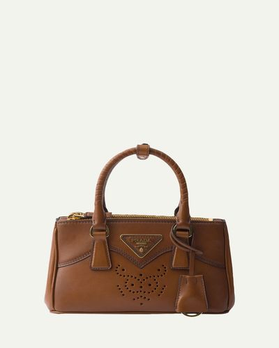 Prada Galleria Mini Western Leather Top-Handle Bag