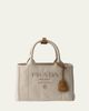 Prada Jardiniere Small Cotton Canvas Top-Handle Bag - 1