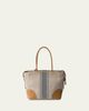 Prada Large Canvas and Leather Tote Bag - 2
