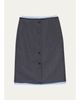 Prada Layered Button-Front Tailored Skirt - 1