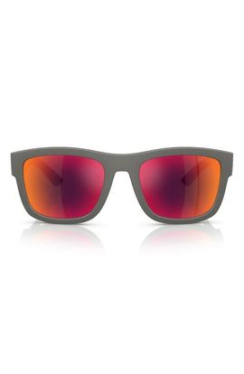 Prada Linea Rossa Prada Linea Rossa 56mm Mirrored Pillow Sunglasses