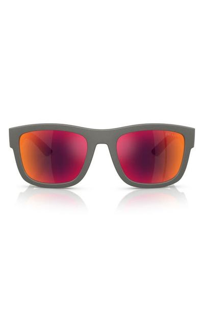 Prada Linea Rossa Prada Linea Rossa 56mm Mirrored Pillow Sunglasses