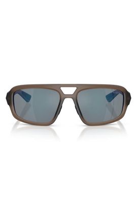 Prada Linea Rossa Prada Linea Rossa 57mm Mirrored Irregular Sunglasses