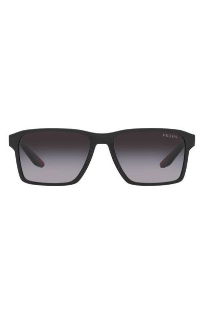 Prada Linea Rossa Prada Linea Rossa 58mm Gradient Rectangular Sunglasses