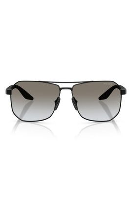 Prada Linea Rossa Prada Linea Rossa 62mm Gradient Pilot Sunglasses