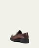 Prada Men's Leather Enamel Logo Moc-Toe Penny Loafers - 2