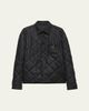 Prada Men's Quilted Cashmere Snap-Front Overshirt - 1