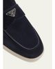 Prada Men's Saint Tropez Triangle Logo Suede Loafers - 7