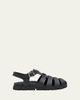 Prada Men's Soft Cage Rubber Fisherman Sandals - 1