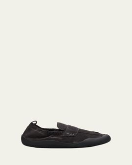 Prada Men's Speedrock Suede Penny Loafers