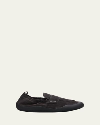 Prada Men's Speedrock Suede Penny Loafers