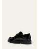 Prada Men's Triangle Logo Leather Loafers - 4