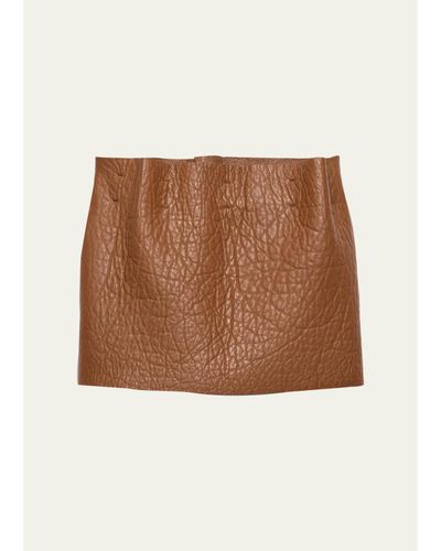 Prada Nappa Leather Mini Skirt