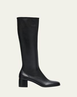 Prada Nappa Stretch Leather Knee-High Boots