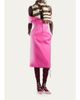 Prada Off-The-Shoulder Washed Duchesse Satin Midi Dress - 2