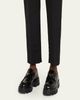 Prada Platform Leather Triangle Logo Loafers - 5