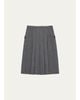 Prada Pleated-Front Wool A-Line Skirt - 1