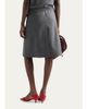 Prada Pleated-Front Wool A-Line Skirt - 3