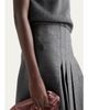 Prada Pleated-Front Wool A-Line Skirt - 4