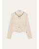 Prada Pleated Silk Handkerchief Scarf Button-Down Shirt - 1