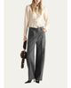 Prada Pleated Silk Handkerchief Scarf Button-Down Shirt - 2