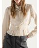 Prada Pleated Silk Handkerchief Scarf Button-Down Shirt - 4