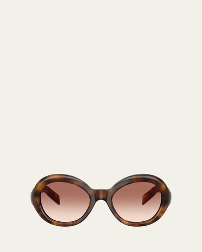 Prada PR D08SU 53MM Round Sunglasses