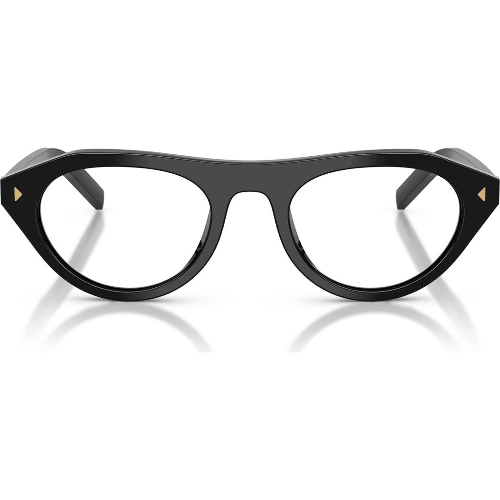 Prada Prada 51mm Irregular Blue Light Blocking Glasses