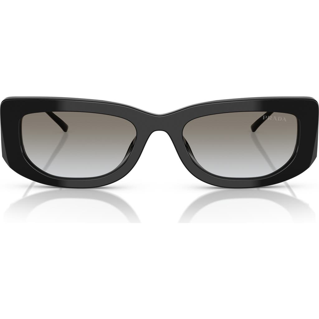Prada Prada 53mm Gradient Rectangular Sunglasses