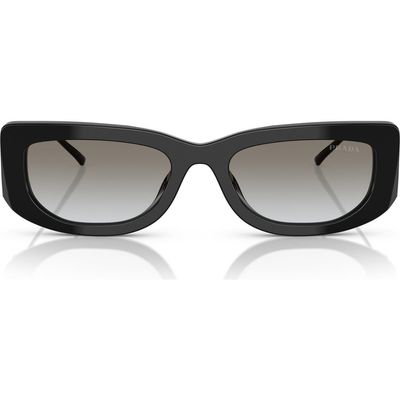 Prada Prada 53mm Gradient Rectangular Sunglasses