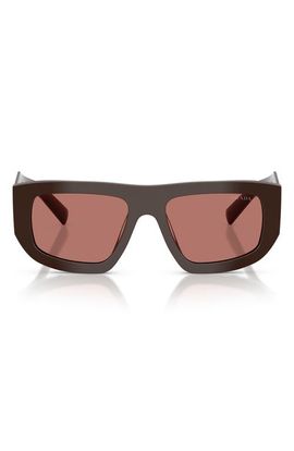 Prada Prada 53mm Irregular Shield Sunglasses
