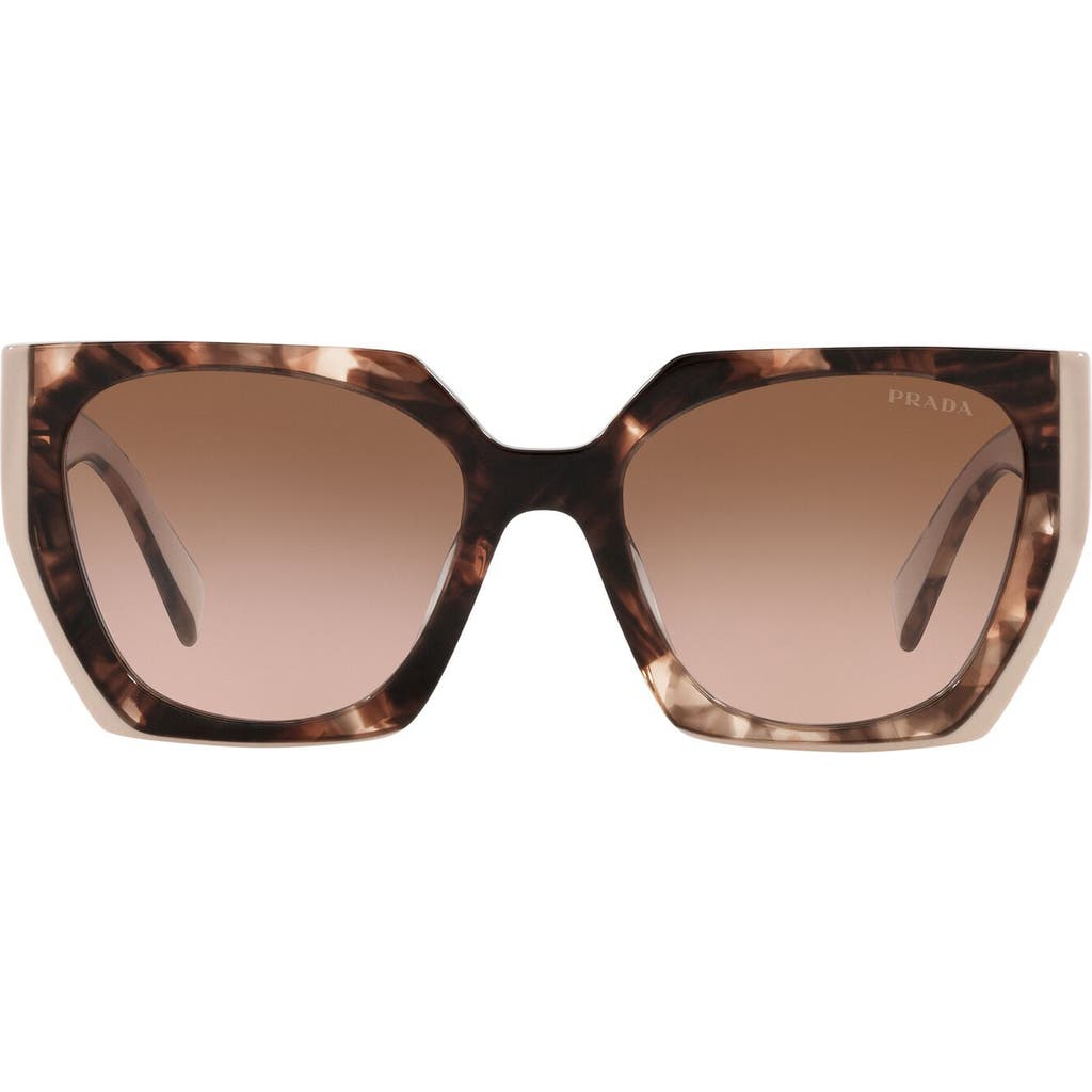 Prada Prada 55mm Gradient Rectangular Sunglasses