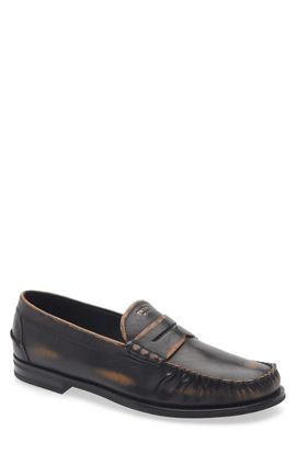 Prada Prada Antiqued Leather Loafer