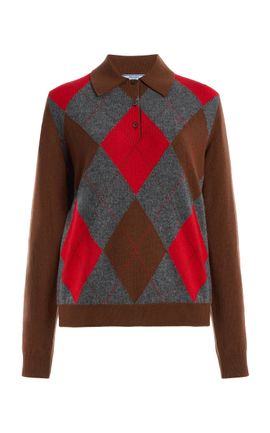 Prada Prada Argyle Cashmere Polo