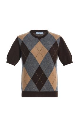 Prada Prada Argyle Cashmere Top
