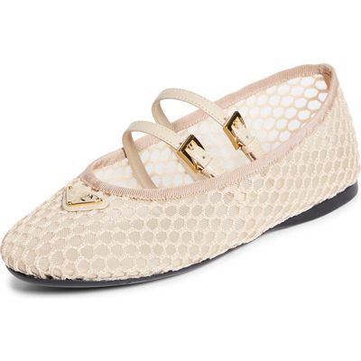 Prada Prada Ballerine Mesh Mary Jane Flat
