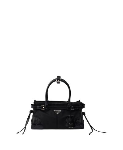 Prada Prada Bonnie Small Re-Nylon And Leather Handbag