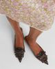 Prada Prada Bow-detail fringed leather slingback pumps - 2