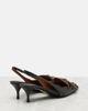 Prada Prada Bow-detail fringed leather slingback pumps - 4