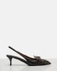 Prada Prada Bow-detail fringed leather slingback pumps - 6