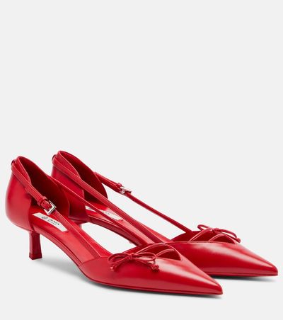 Prada Prada Bow-detail leather pumps