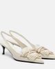 Prada Prada Bow-detail leather slingback pumps - 1